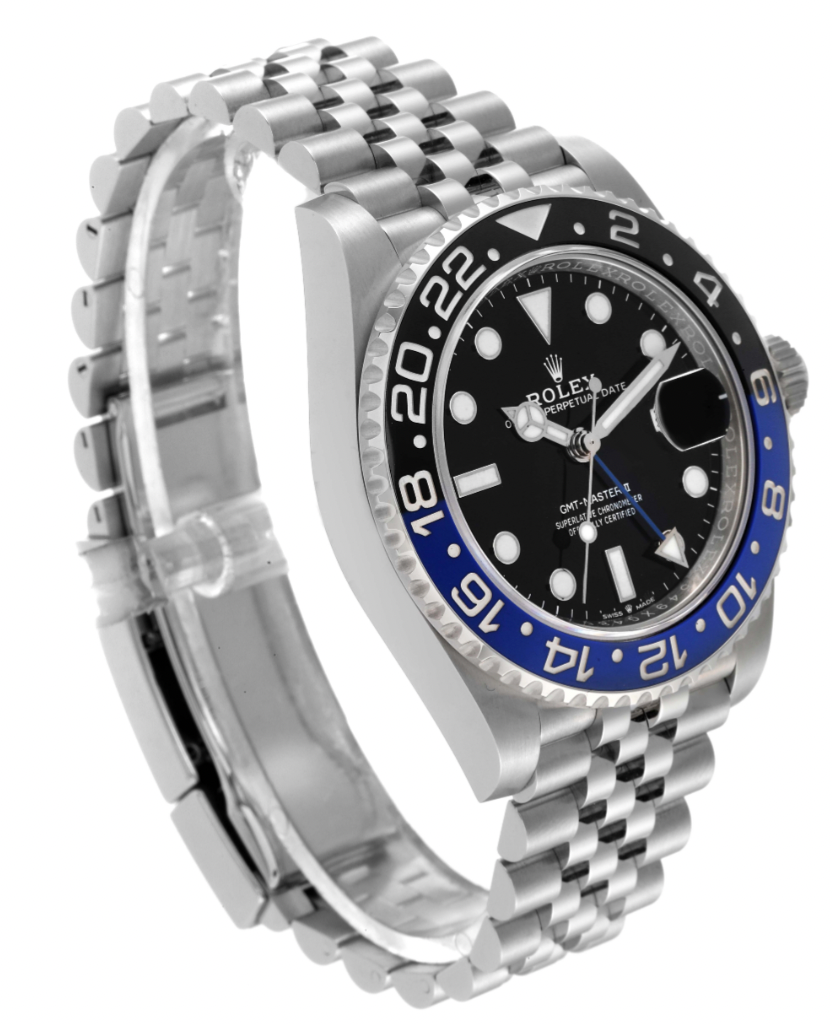 Rolex GMT Master II Batgirl Black Blue Bezel Steel Mens Watch 126710