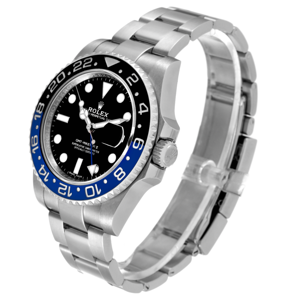 New Rolex GMT Master II Batman Black Blue Ceramic Bezel Steel Watch 116710