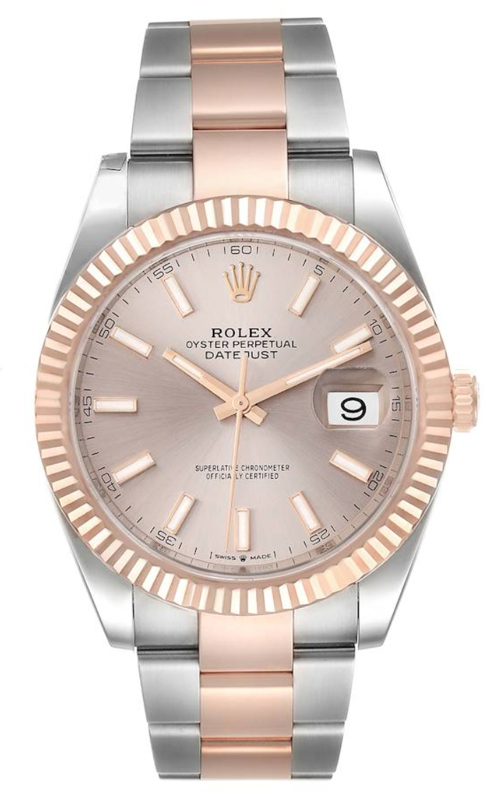 New Rolex Datejust 41 Steel Everose Gold Sundust Dial Watch 126331