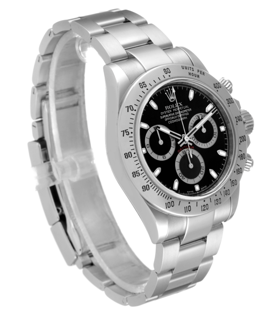 Pre-Owned Rolex Daytona Black Dial Chronograph Steel Mens Watch 116520
