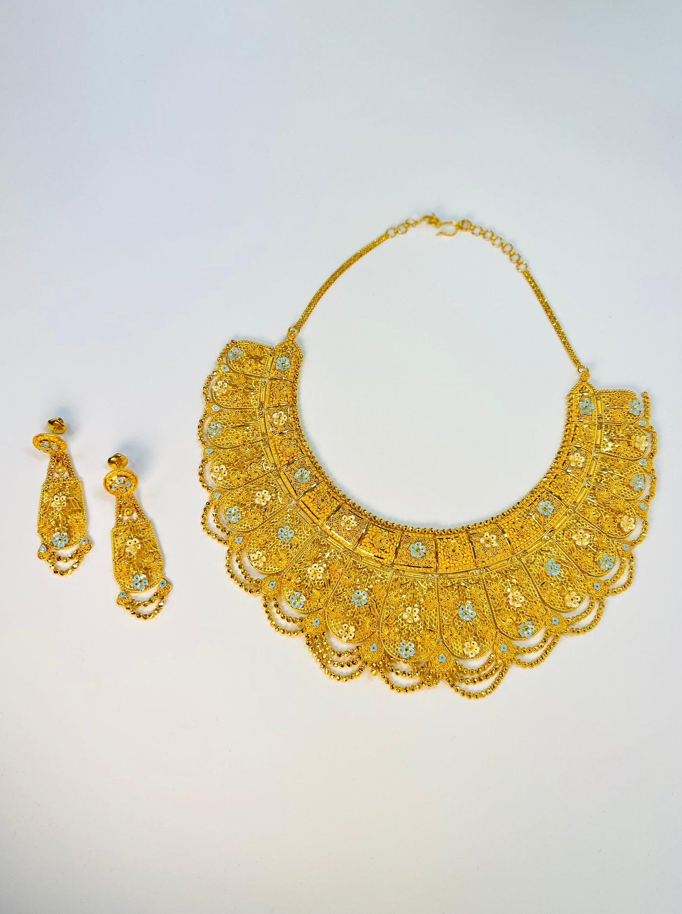 22k Yellow Gold Necklace Set