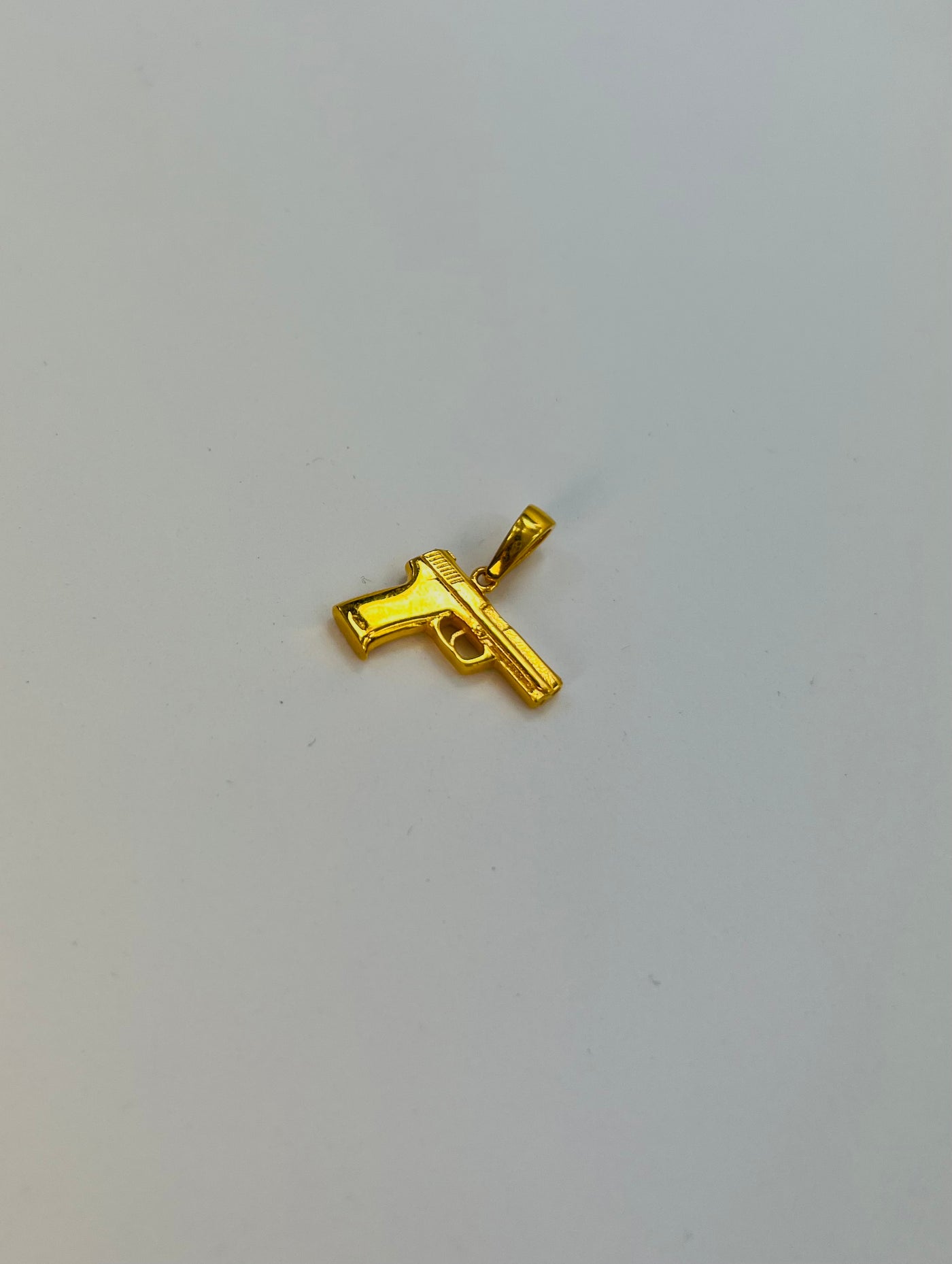 21k Gold Pistol Pendant